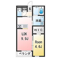 Casaanello 1LDKの間取図画像