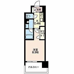 グランドサミット安島 1Kの間取図画像