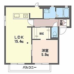 エスペランサ2 1LDKの間取図画像