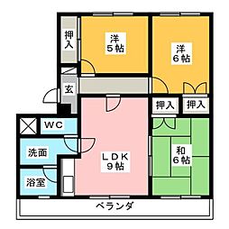 シャトルムツミ 3LDKの間取図画像