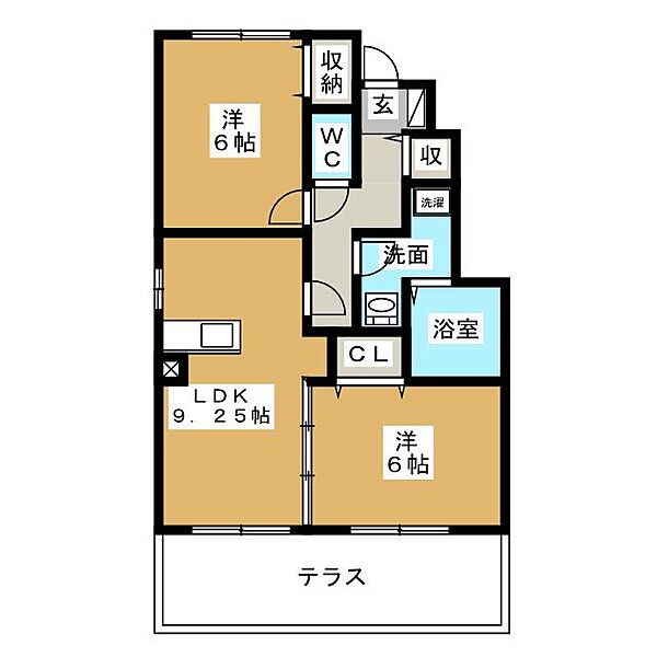 エーデル　プラシード ｜三重県四日市市茂福町(賃貸アパート2LDK・1階・51.15㎡)の写真 その2