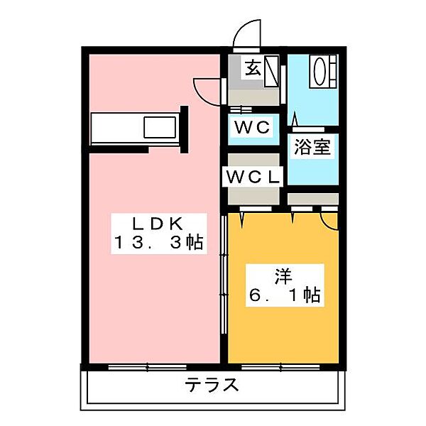 ディアーコート　II ｜三重県四日市市茂福町(賃貸マンション1LDK・2階・45.68㎡)の写真 その2