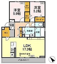 邸宅azma 201 ｜ 三重県四日市市松原町381（賃貸アパート2LDK・2階・72.12㎡） その2