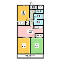 アムール・サウス  ｜ 三重県四日市市川北１丁目（賃貸マンション3LDK・2階・58.32㎡） その2