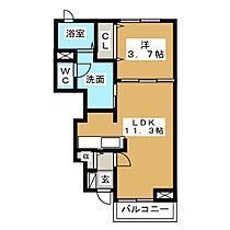 Oylmpos  ｜ 三重県三重郡朝日町大字柿（賃貸アパート1LDK・1階・37.13㎡） その2