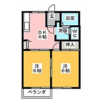 プリンスハイランド  Ａ棟  ｜ 三重県四日市市まきの木台１丁目（賃貸アパート2K・2階・38.83㎡） その2