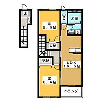 ビューパレス  ｜ 三重県四日市市大矢知町（賃貸アパート2LDK・2階・55.49㎡） その2