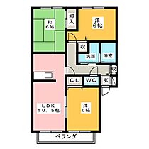 シャンブル南が丘　Ｅ  ｜ 三重県津市垂水（賃貸アパート3LDK・2階・65.35㎡） その2