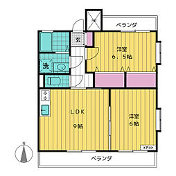 ルミネ高松 3階2LDKの間取り