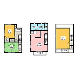 レイクサイド・ヴィラＧ 1階3LDKの間取り