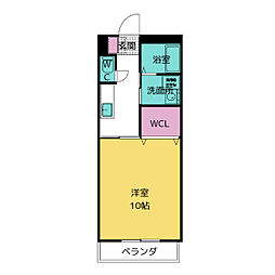 Messie 1Kの間取図画像