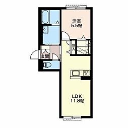 チェリーヴィエ 1LDKの間取図画像