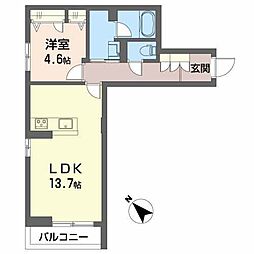 ルピナス サード 1LDKの間取図画像