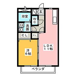 CALMfOREST 1LDKの間取図画像