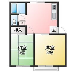 カルネB 2LDKの間取図画像