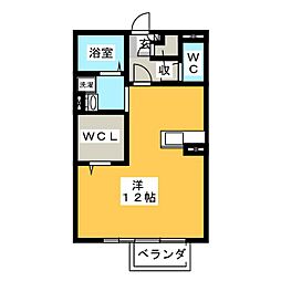 プレミール北口B ワンルームの間取図画像