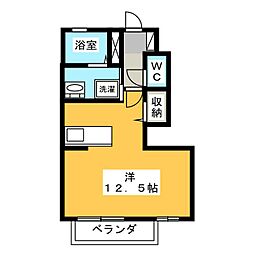 ボートハウス3 ワンルームの間取図画像