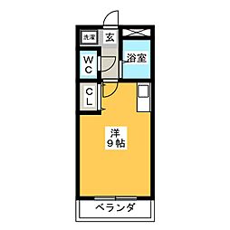 西丸之内トレゾァ ワンルームの間取図画像