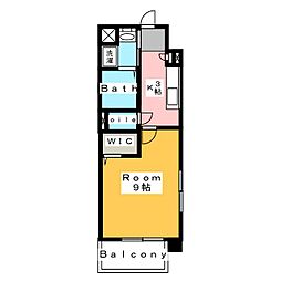 K-SmartHisai 1Kの間取図画像