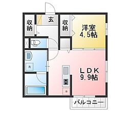 MTK-3 1LDKの間取図画像