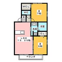 フルラージュ　Ａ棟  ｜ 三重県鈴鹿市岡田２丁目（賃貸アパート2LDK・2階・59.59㎡） その2