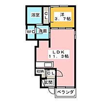 カサ・ボニータ  ｜ 三重県鈴鹿市岸岡町（賃貸アパート1LDK・1階・37.13㎡） その2