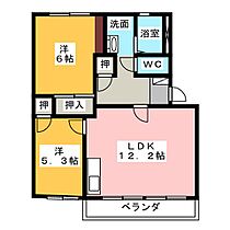 カーサ江島　Ｂ  ｜ 三重県鈴鹿市中江島町（賃貸アパート2LDK・1階・54.57㎡） その2