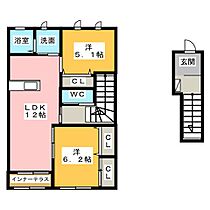 サザンアーブル  ｜ 三重県鈴鹿市東江島町（賃貸アパート2LDK・2階・60.75㎡） その2