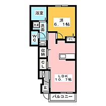 イリーデＢ  ｜ 三重県鈴鹿市桜島町１丁目（賃貸アパート1LDK・1階・44.22㎡） その2