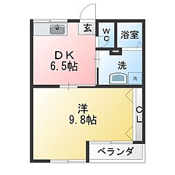 🉐敷金礼金0円！🉐ダイムコーポ大池　B