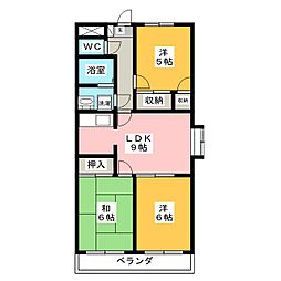 シーザースパレス野町 3LDKの間取図画像