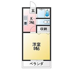 PLANDO-2 1Kの間取図画像