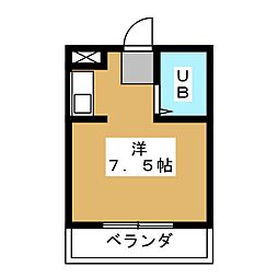 コーポマルトモ ワンルームの間取図画像