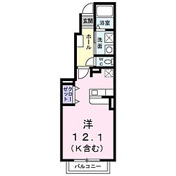 サンフィット2 ワンルームの間取図画像