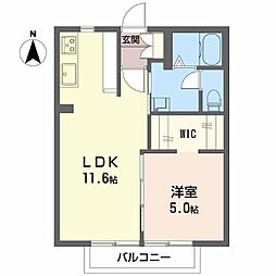 ベオール 1LDKの間取図画像