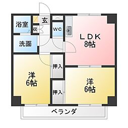 セレナ 2LDKの間取図画像