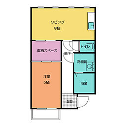 フラワーアイランド江島 1SLDKの間取図画像