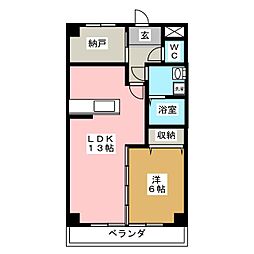 アバンハウス 1SLDKの間取図画像