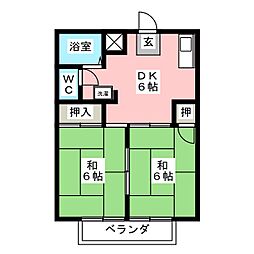 プライベート 2DKの間取図画像