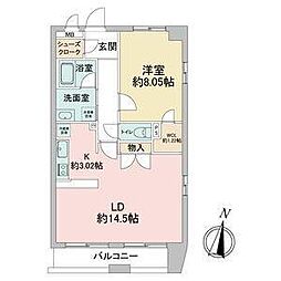GRANDUKESUZUKA 1LDKの間取図画像