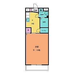 セントリバーヒルズひばりが丘2 1Kの間取図画像