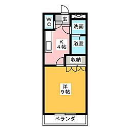 フィオーレ 1Kの間取図画像