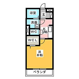 FamilleTomo ワンルームの間取図画像