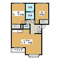 メゾン・コンフォースＢ棟  ｜ 三重県桑名市長島町押付（賃貸アパート2LDK・1階・59.50㎡） その2