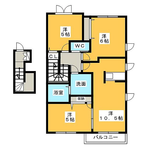 カーザソラーレ ｜三重県桑名市大字江場(賃貸アパート3LDK・2階・70.98㎡)の写真 その2