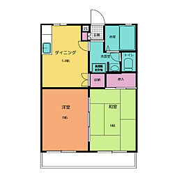 ファミール正和 2DKの間取図画像