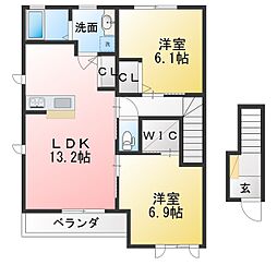 🉐敷金礼金0円！🉐リーフガーデンハイツ　D
