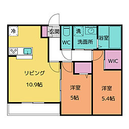 SUNLIFEIN桑名 2LDKの間取図画像