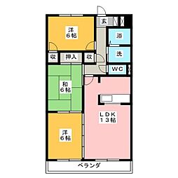 エトワール桑名 3LDKの間取図画像
