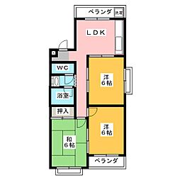 早美マンション 3DKの間取図画像